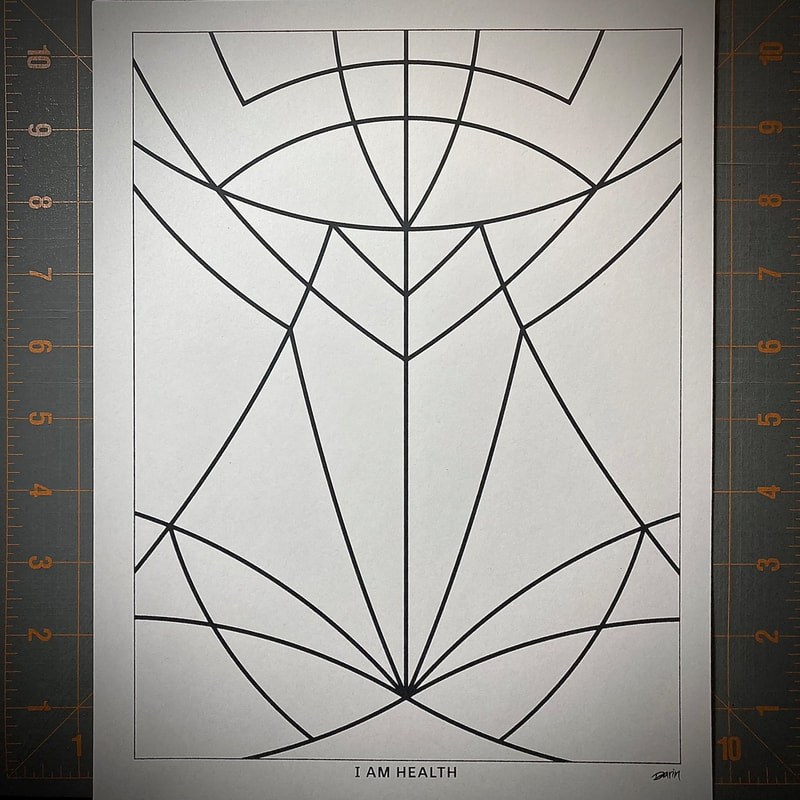 I AM HEALTH Type Puzzle coloring page, by Darin Jones