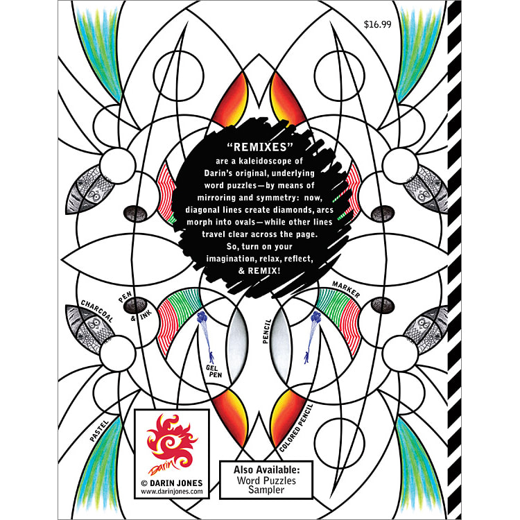 All-Ages Coloring Pages Word Puzzles Sampler Remixes back cover